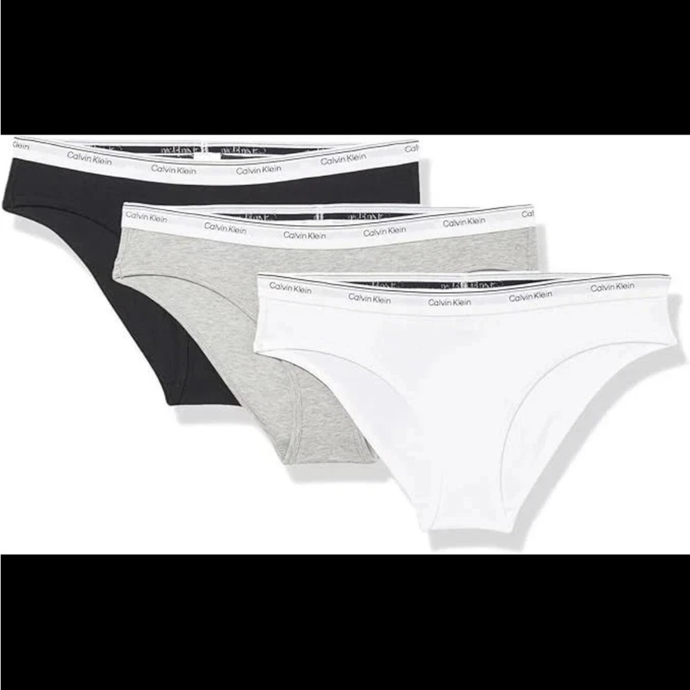 Calvin Klein 3-Pack Bikini - Black, Gray, White. NWT Large - Picture 2 of 8